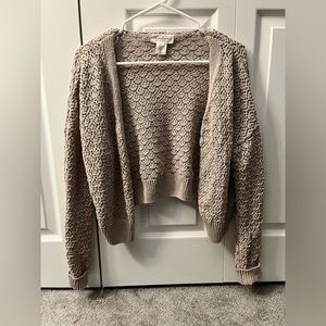 Jessica Simpson Large Beige Knit Crop Sweater